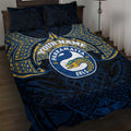 Personalized Parramatta Eels Quilt Bed Set Polynesian Tribal Pattern Style