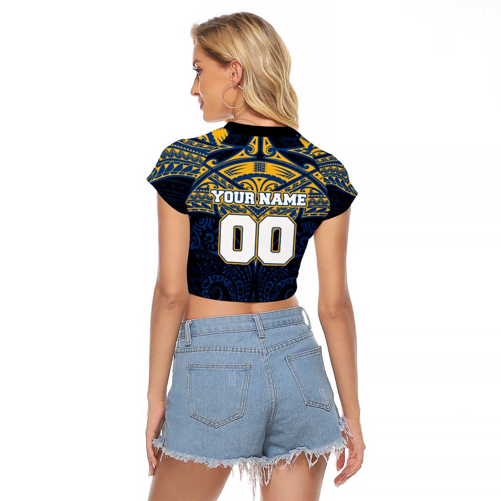 Personalized Parramatta Eels Raglan Cropped T Shirt Polynesian Tribal Pattern Style