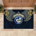 Personalized Parramatta Eels Rubber Doormat Polynesian Tribal Pattern Style