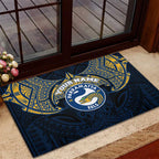 Personalized Parramatta Eels Rubber Doormat Polynesian Tribal Pattern Style