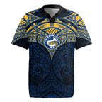 Personalized Parramatta Eels Rugby Jersey Polynesian Tribal Pattern Style