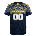 Personalized Parramatta Eels Rugby Jersey Polynesian Tribal Pattern Style
