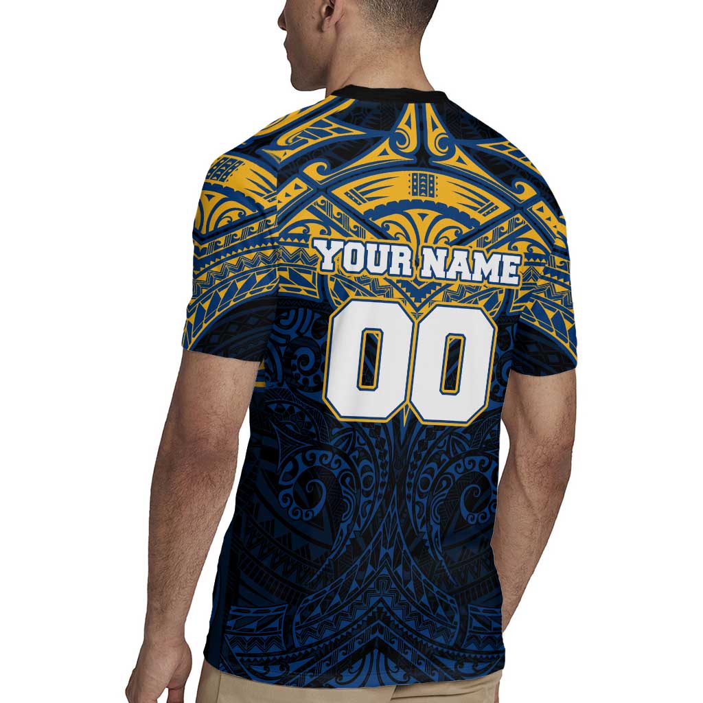 Personalized Parramatta Eels Rugby Jersey Polynesian Tribal Pattern Style