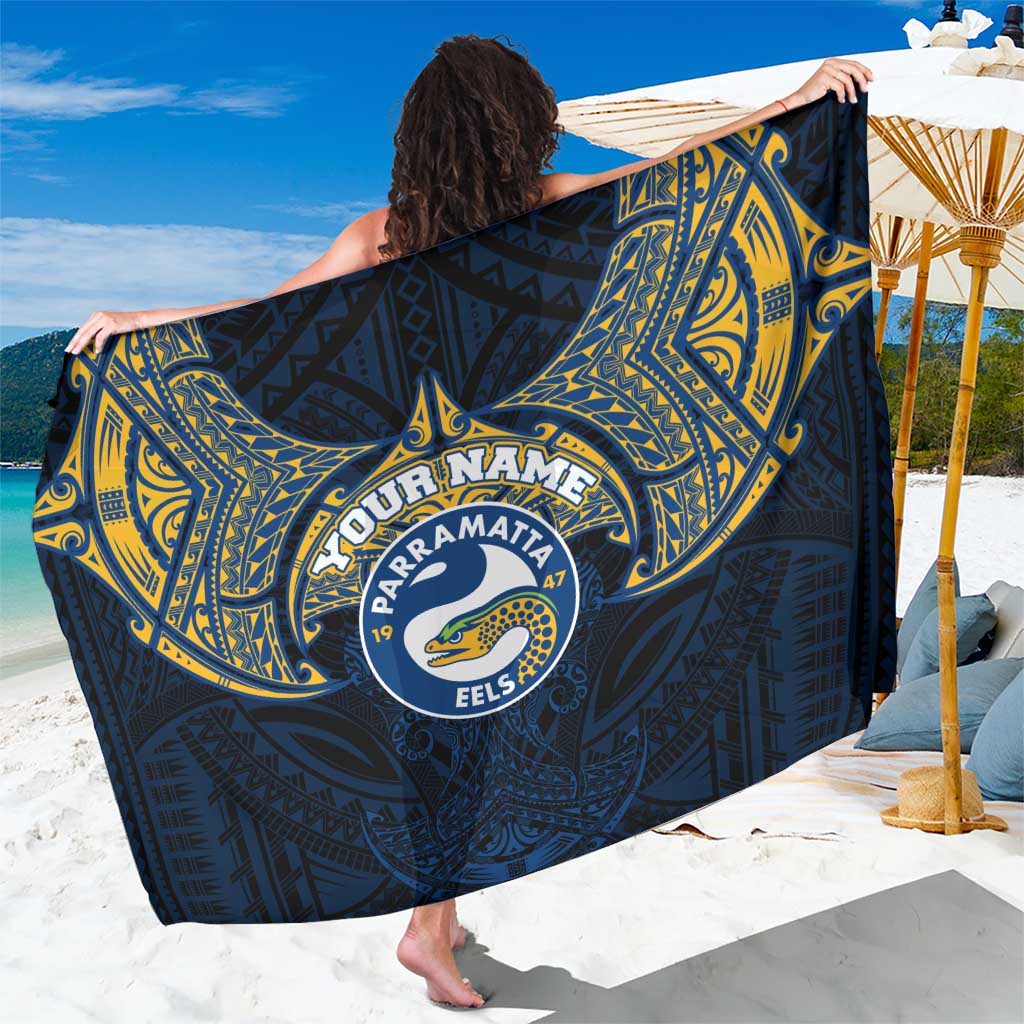 Personalized Parramatta Eels Sarong Polynesian Tribal Pattern Style