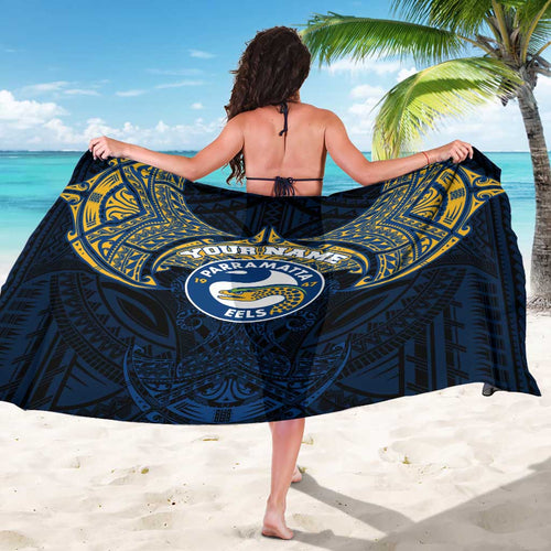 Personalized Parramatta Eels Sarong Polynesian Tribal Pattern Style