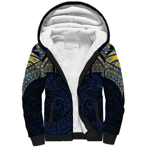 Personalized Parramatta Eels Sherpa Hoodie Polynesian Tribal Pattern Style