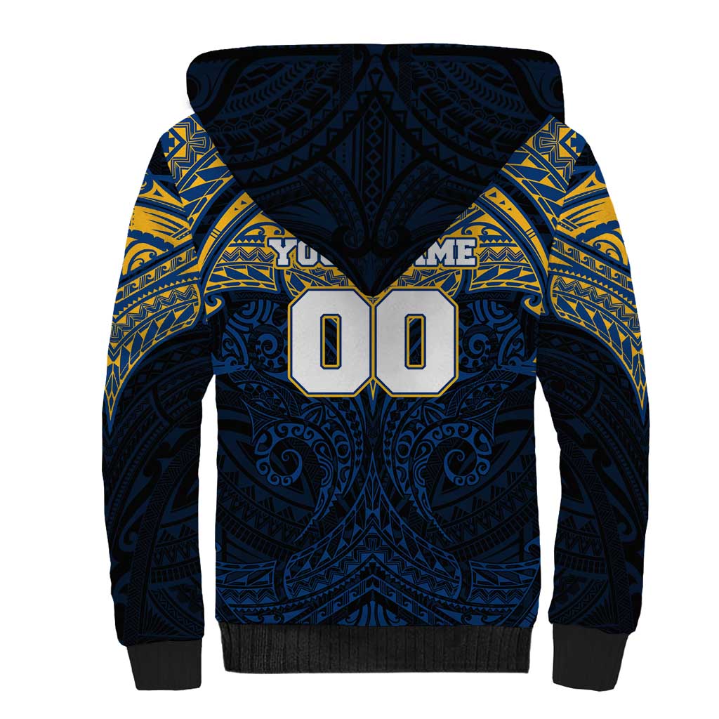 Personalized Parramatta Eels Sherpa Hoodie Polynesian Tribal Pattern Style