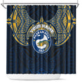 Personalized Parramatta Eels Shower Curtain Polynesian Tribal Pattern Style