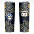 Personalized Parramatta Eels Skinny Tumbler Polynesian Tribal Pattern Style