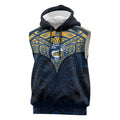 Personalized Parramatta Eels Sleeveless Hoodie Polynesian Tribal Pattern Style