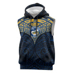 Personalized Parramatta Eels Sleeveless Hoodie Polynesian Tribal Pattern Style