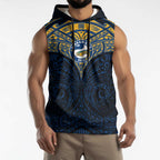 Personalized Parramatta Eels Sleeveless Hoodie Polynesian Tribal Pattern Style