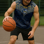 Personalized Parramatta Eels Sleeveless Hoodie Polynesian Tribal Pattern Style