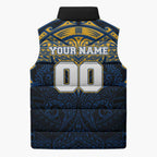 Personalized Parramatta Eels Sleeveless Puffer Jacket Polynesian Tribal Pattern Style