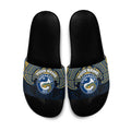 Personalized Parramatta Eels Slide Sandals Polynesian Tribal Pattern Style