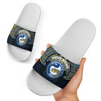 Personalized Parramatta Eels Slide Sandals Polynesian Tribal Pattern Style