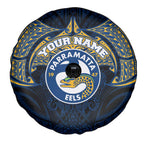 Personalized Parramatta Eels Spare Tire Cover Polynesian Tribal Pattern Style