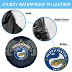 Personalized Parramatta Eels Spare Tire Cover Polynesian Tribal Pattern Style