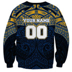 Personalized Parramatta Eels Sweatshirt Polynesian Tribal Pattern Style