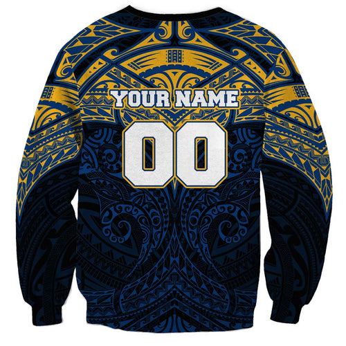 Personalized Parramatta Eels Sweatshirt Polynesian Tribal Pattern Style