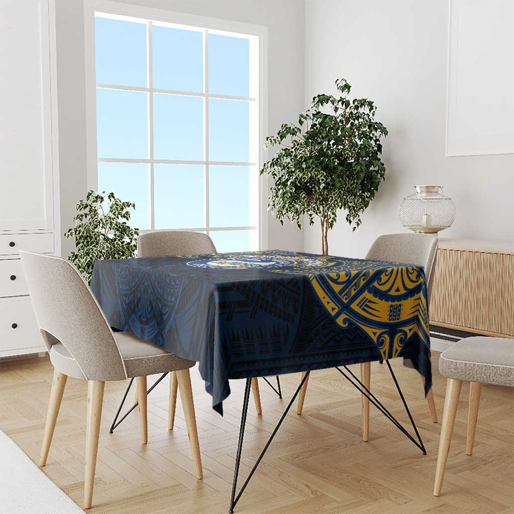 Personalized Parramatta Eels Tablecloth Polynesian Tribal Pattern Style