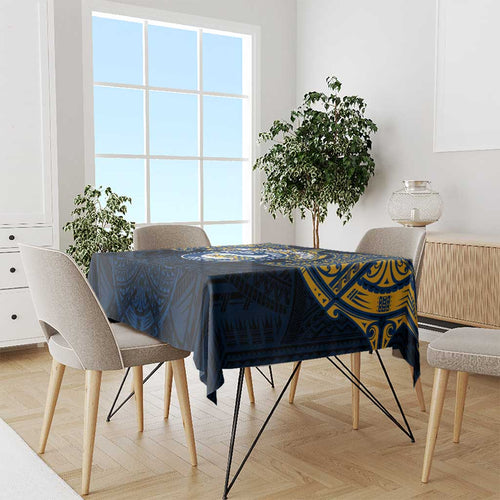 Personalized Parramatta Eels Tablecloth Polynesian Tribal Pattern Style