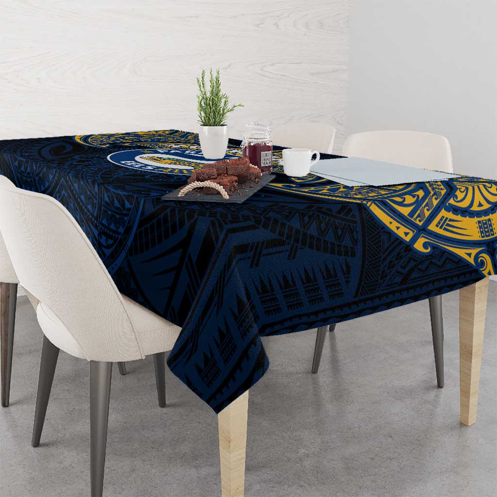 Personalized Parramatta Eels Tablecloth Polynesian Tribal Pattern Style