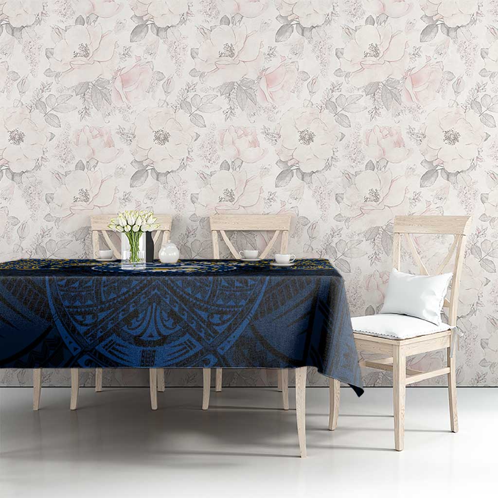 Personalized Parramatta Eels Tablecloth Polynesian Tribal Pattern Style
