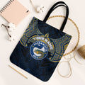 Personalized Parramatta Eels Tote Bag Polynesian Tribal Pattern Style