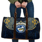 Personalized Parramatta Eels Travel Bag Polynesian Tribal Pattern Style