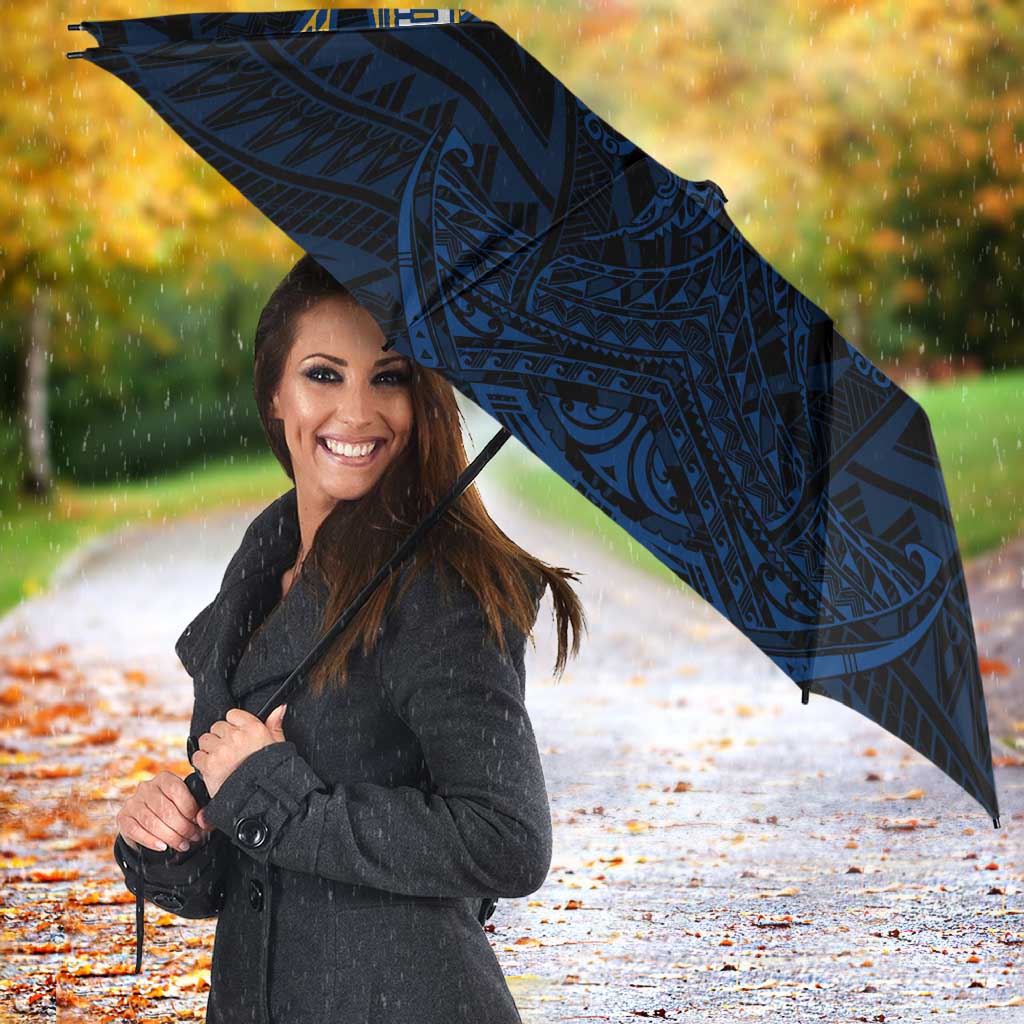 Personalized Parramatta Eels Umbrella Polynesian Tribal Pattern Style