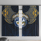 Personalized Parramatta Eels Window Curtain Polynesian Tribal Pattern Style