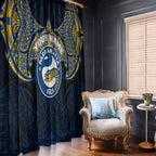 Personalized Parramatta Eels Window Curtain Polynesian Tribal Pattern Style