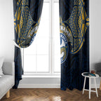 Personalized Parramatta Eels Window Curtain Polynesian Tribal Pattern Style