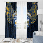 Personalized Parramatta Eels Window Curtain Polynesian Tribal Pattern Style