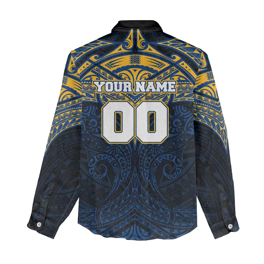 Personalized Parramatta Eels Women Casual Shirt Polynesian Tribal Pattern Style