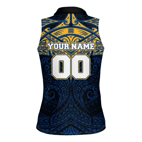 Personalized Parramatta Eels Women Sleeveless Polo Shirt Polynesian Tribal Pattern Style