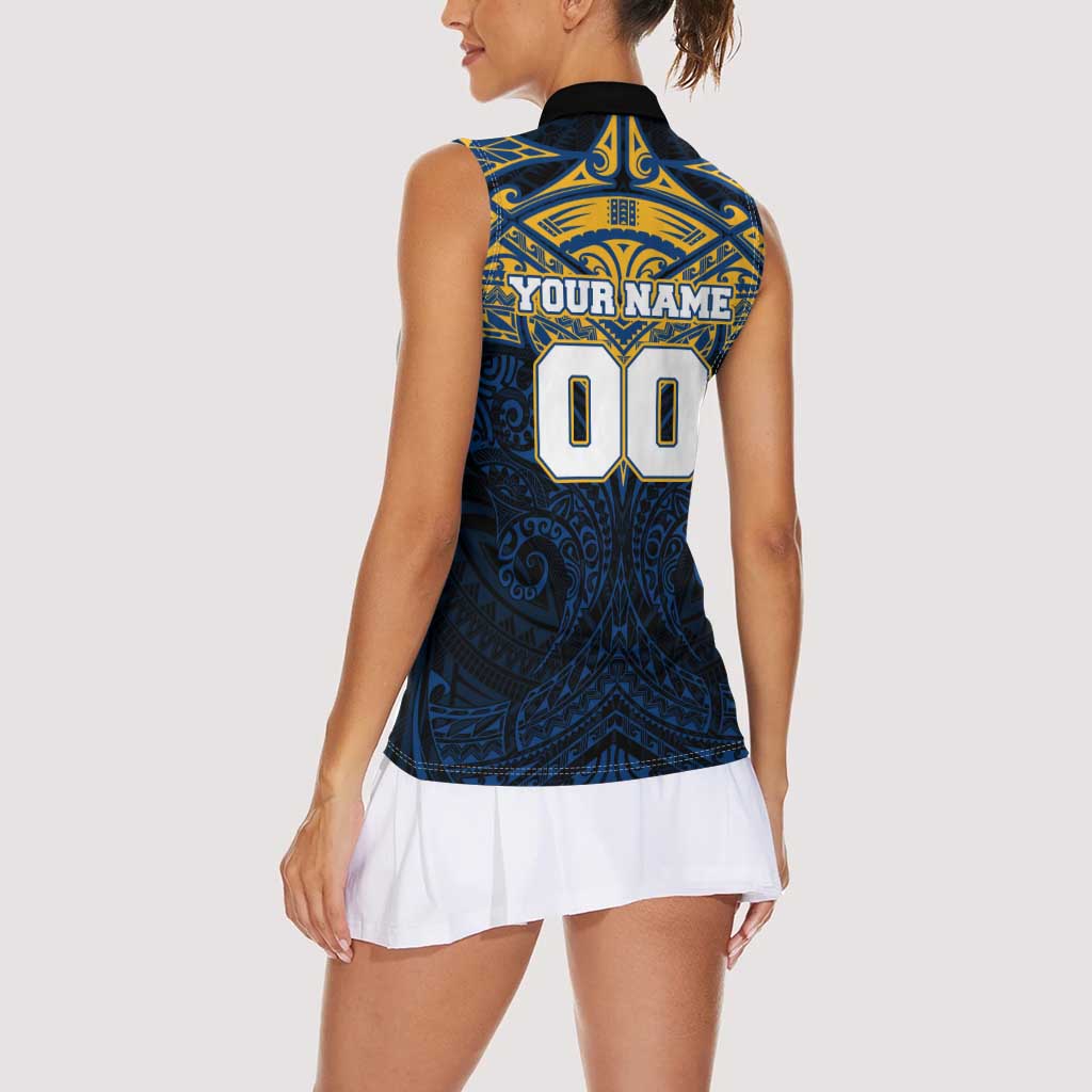 Personalized Parramatta Eels Women Sleeveless Polo Shirt Polynesian Tribal Pattern Style