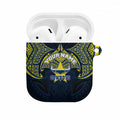 Personalized North Queensland Cowboys AirPods Case Polynesian Tribal Pattern Style