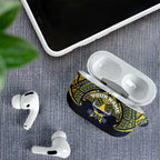 Personalized North Queensland Cowboys AirPods Case Polynesian Tribal Pattern Style