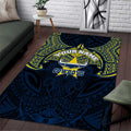 Personalized North Queensland Cowboys Area Rug Polynesian Tribal Pattern Style