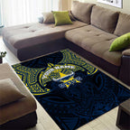 Personalized North Queensland Cowboys Area Rug Polynesian Tribal Pattern Style
