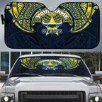 Personalized North Queensland Cowboys Auto Sun Shade Polynesian Tribal Pattern Style