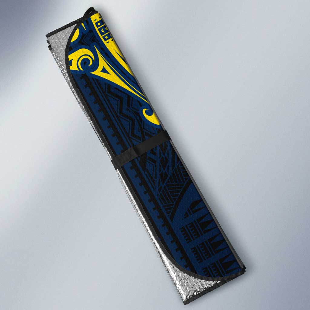 Personalized North Queensland Cowboys Auto Sun Shade Polynesian Tribal Pattern Style
