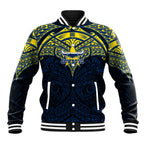 Personalized North Queensland Cowboys Baseball Jacket Polynesian Tribal Pattern Style