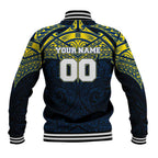 Personalized North Queensland Cowboys Baseball Jacket Polynesian Tribal Pattern Style