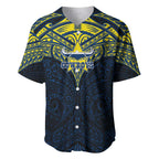 Personalized North Queensland Cowboys Baseball Jersey Polynesian Tribal Pattern Style