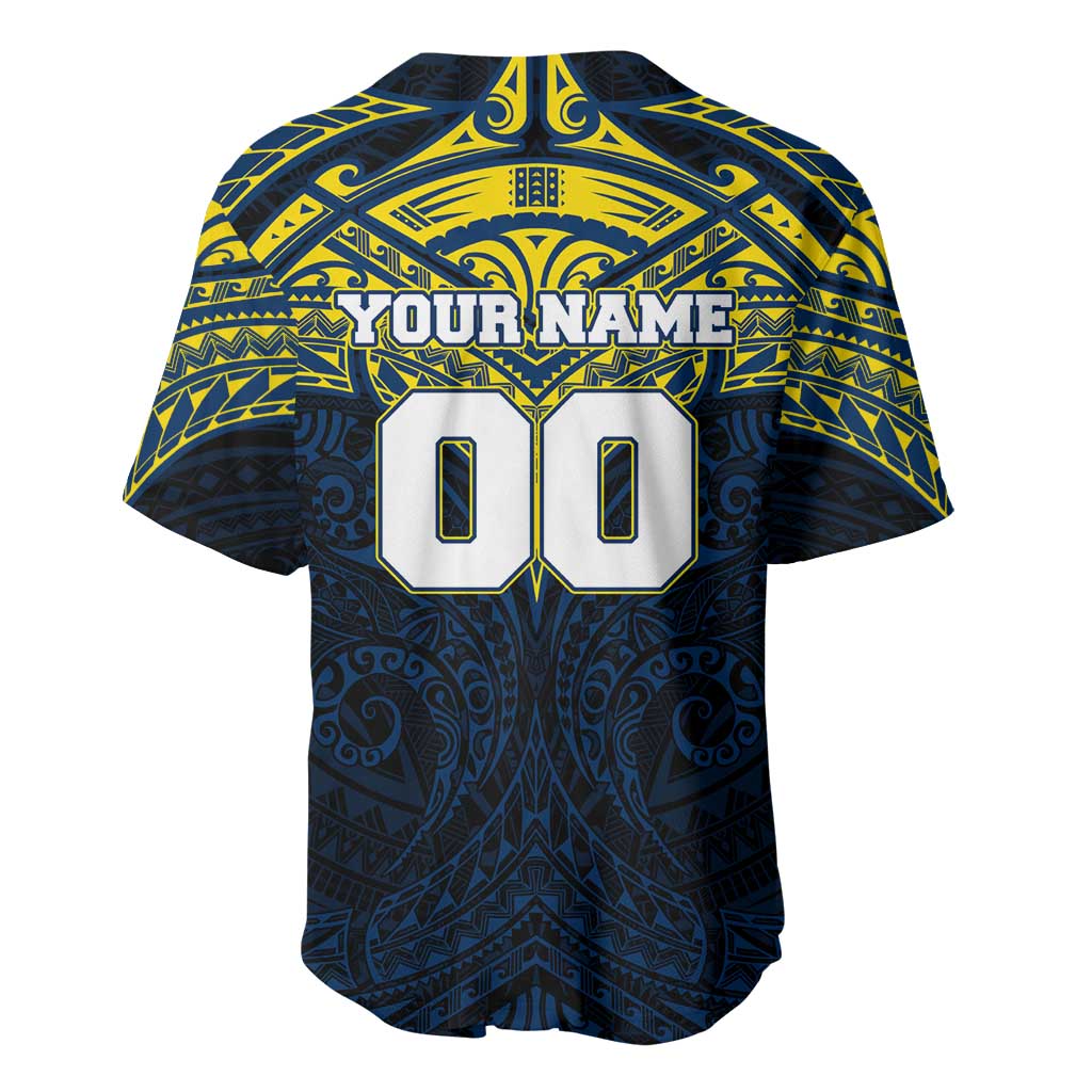 Personalized North Queensland Cowboys Baseball Jersey Polynesian Tribal Pattern Style