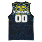 Personalized North Queensland Cowboys Basketball Jersey Polynesian Tribal Pattern Style