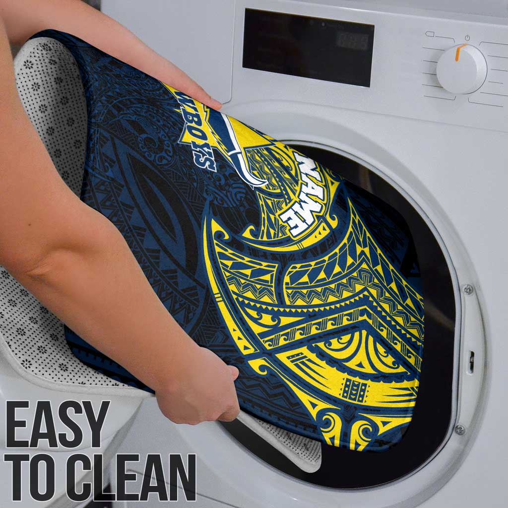 Personalized North Queensland Cowboys Bathroom Set Polynesian Tribal Pattern Style